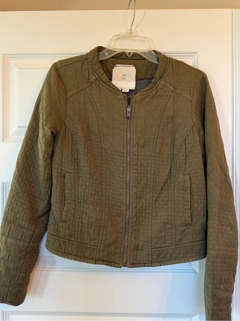 Anthropologie Hei Hei - Olive Green Quilted Women's Jacket